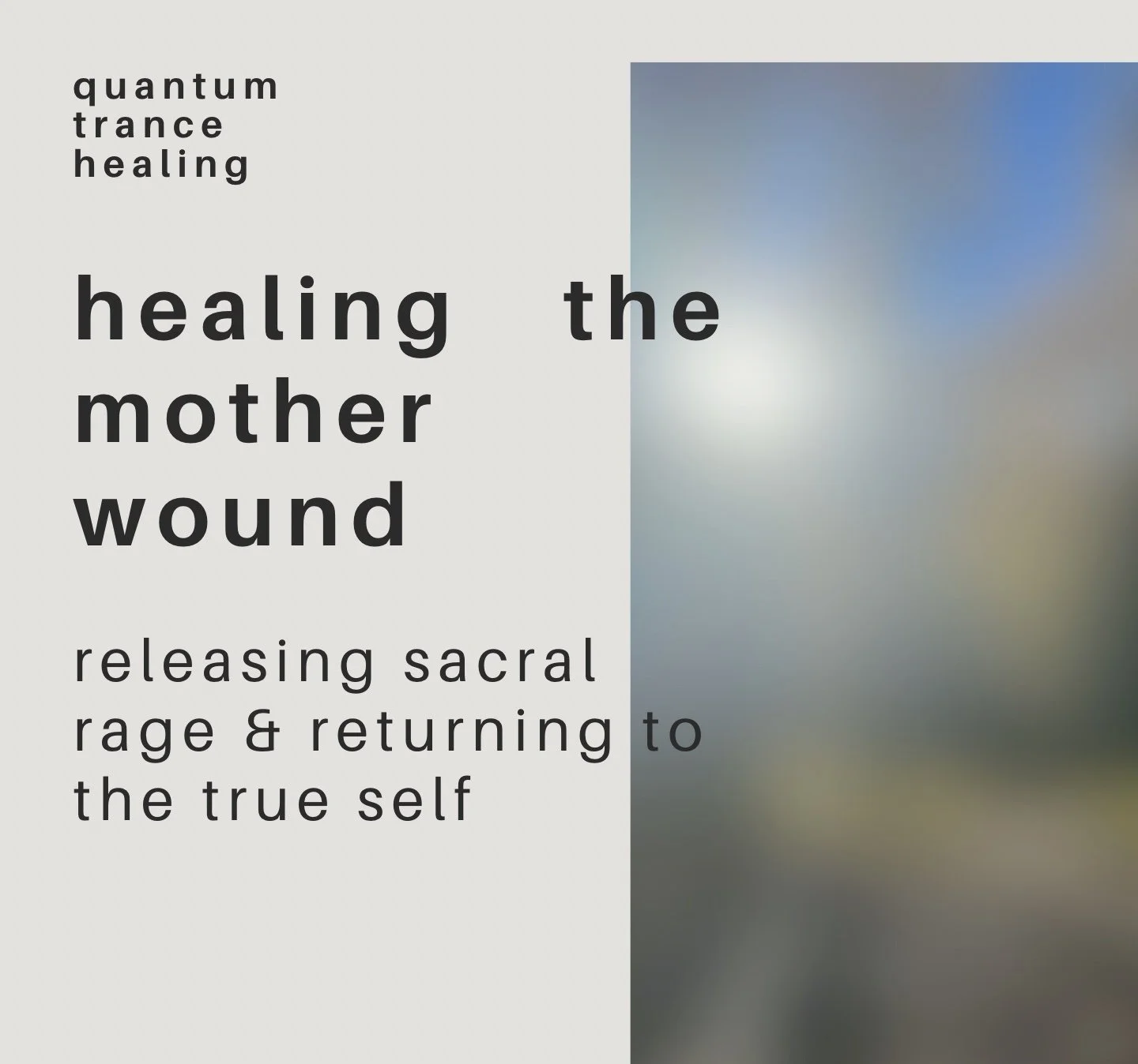healing the mother wound: releasing sacral rage & returning to the true self