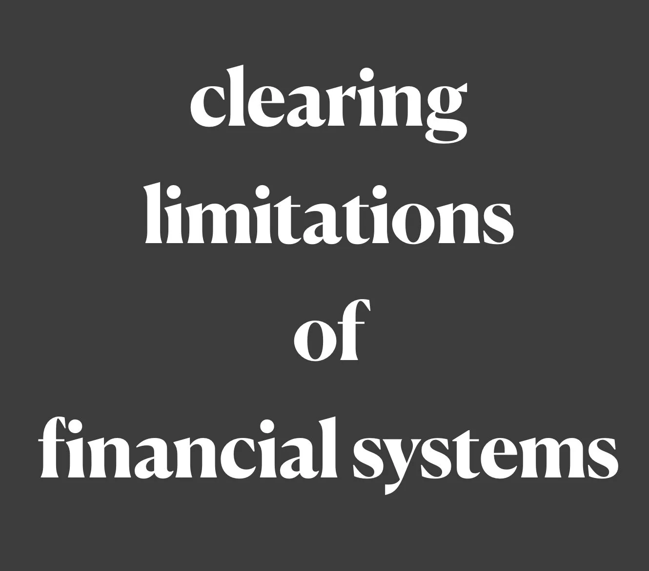 clearing financial systems
