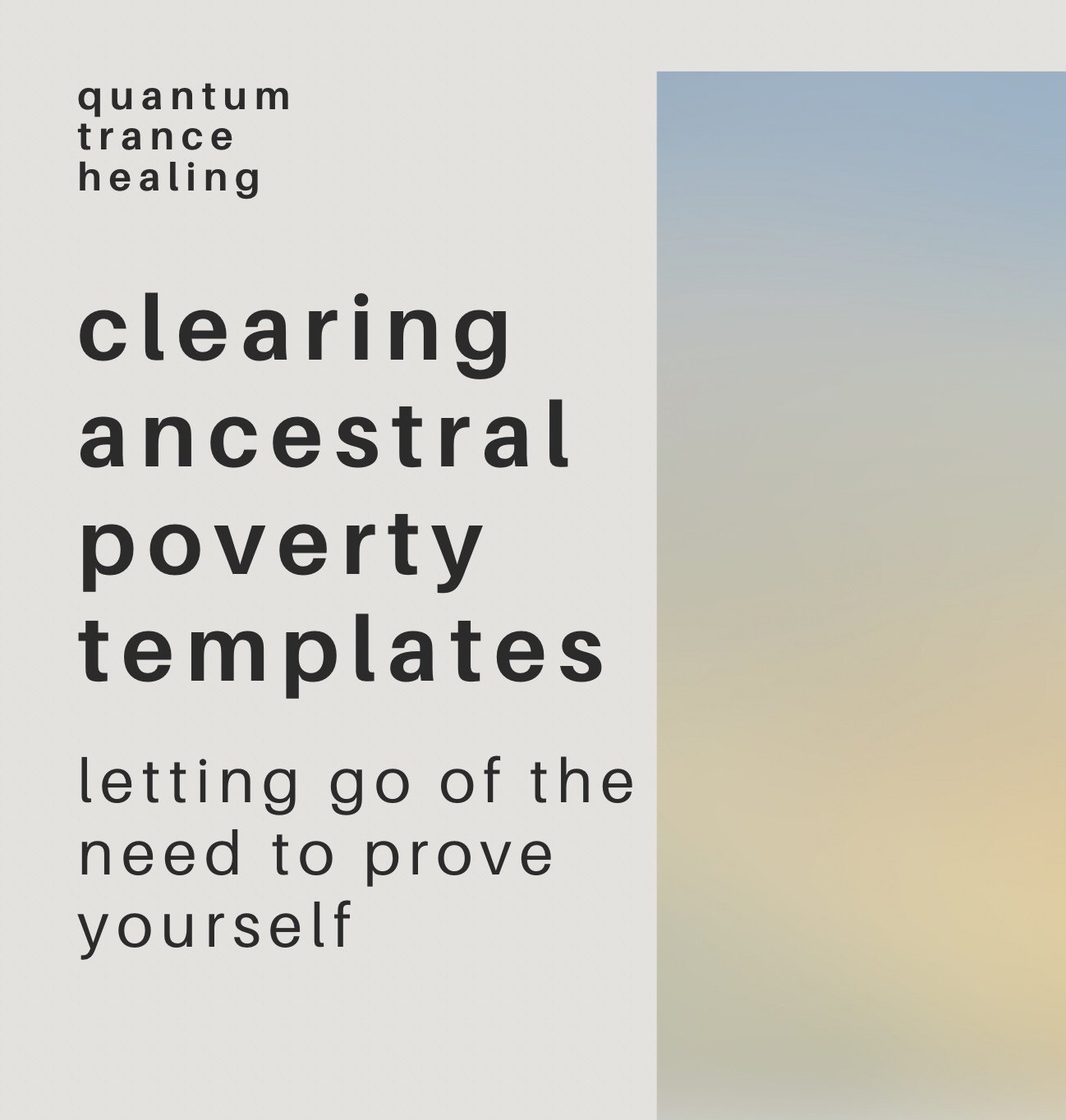 undoing ancestral poverty templates: healing proving your worth