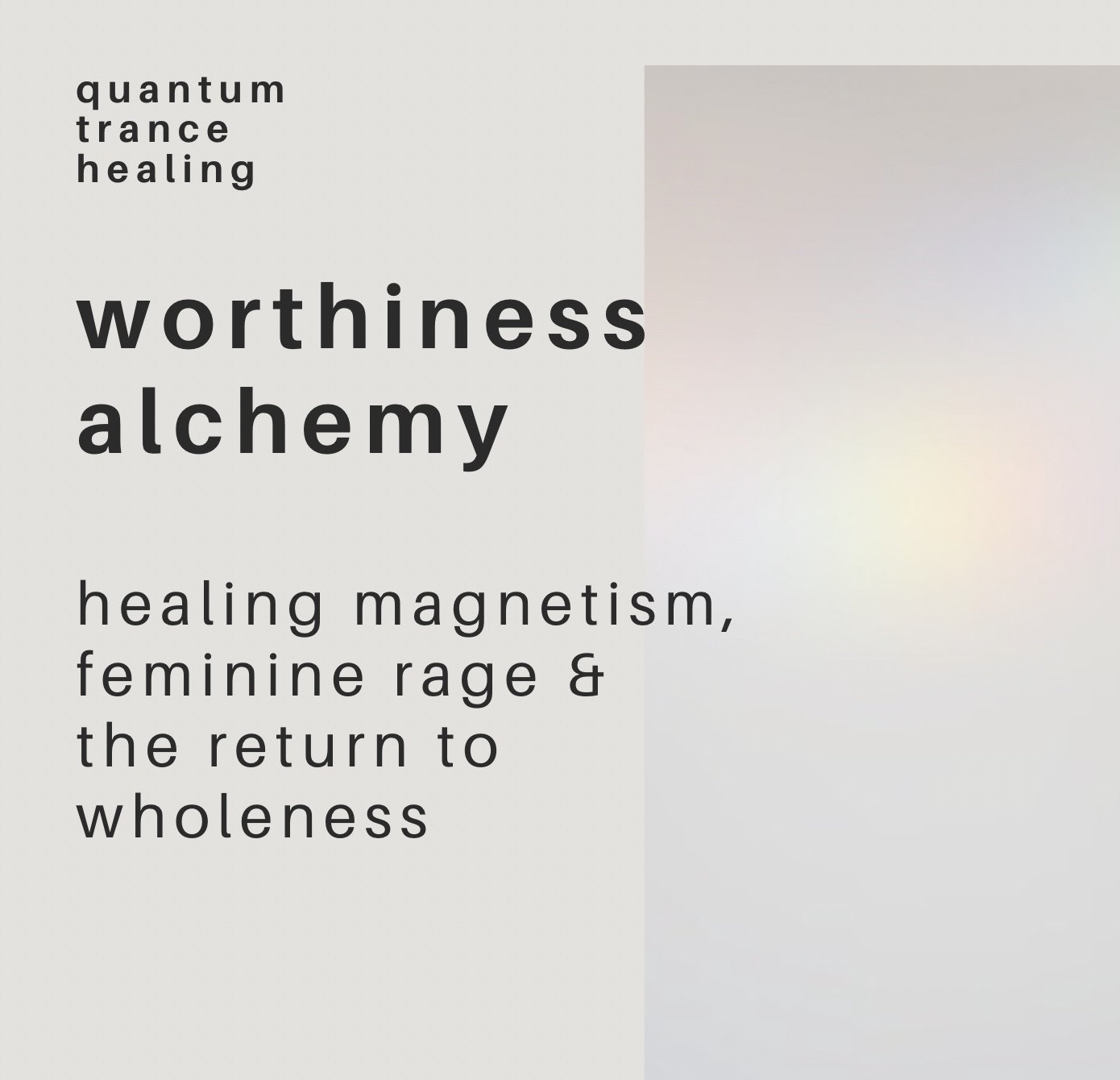 worthiness alchemy: healing magnetism, feminine rage & the return to wholeness