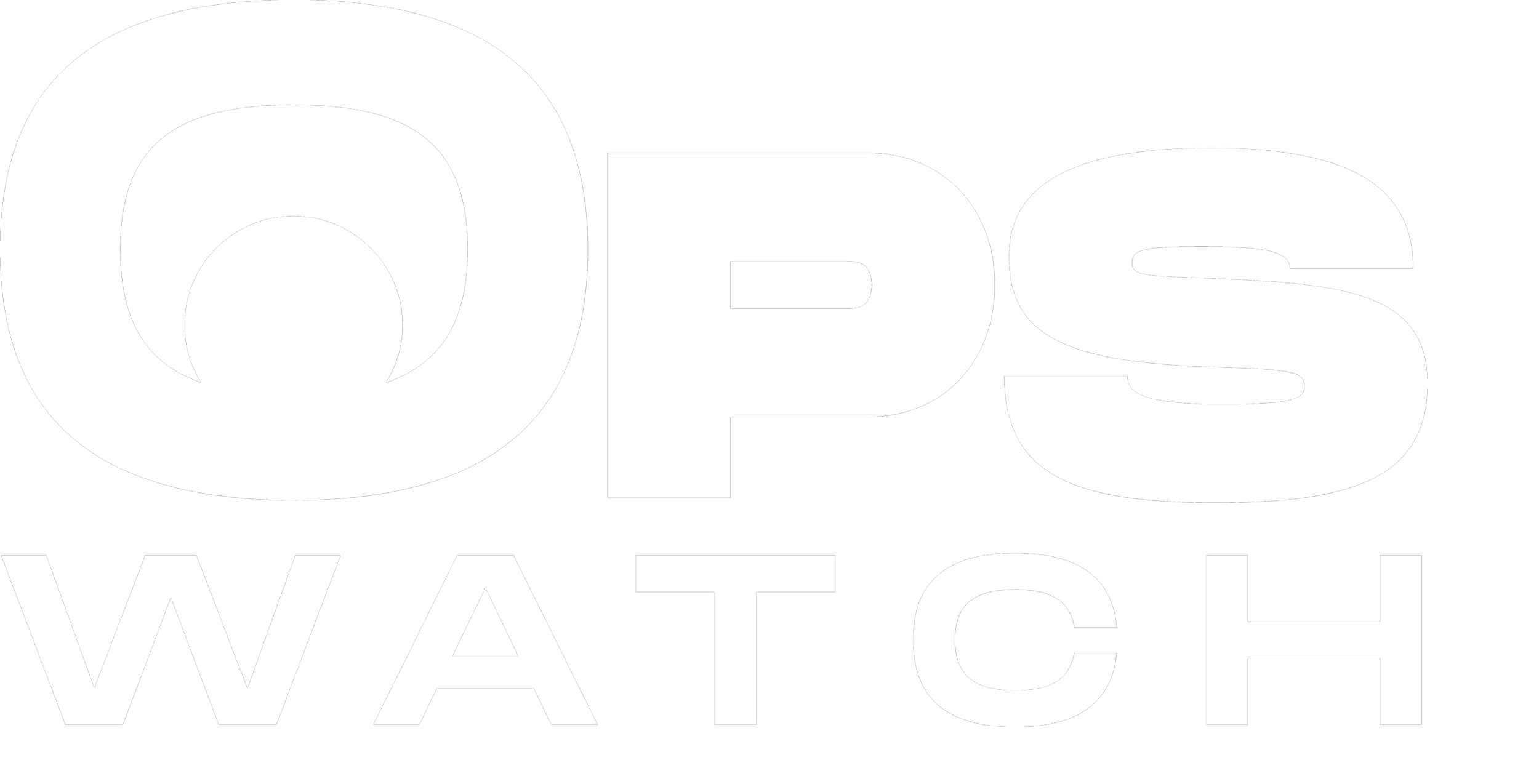 Ops Watch logo in black and white.