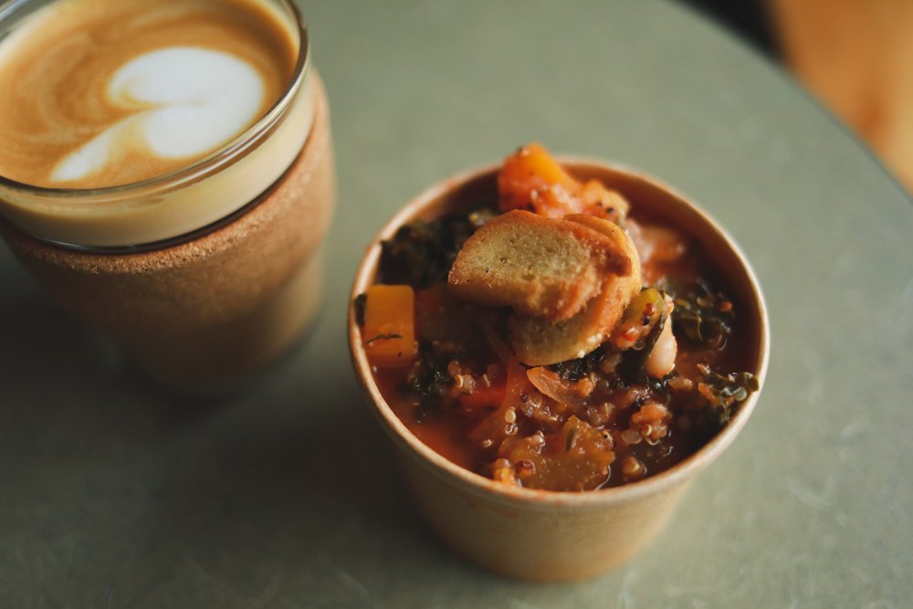 Seasonal Soup and a Latte