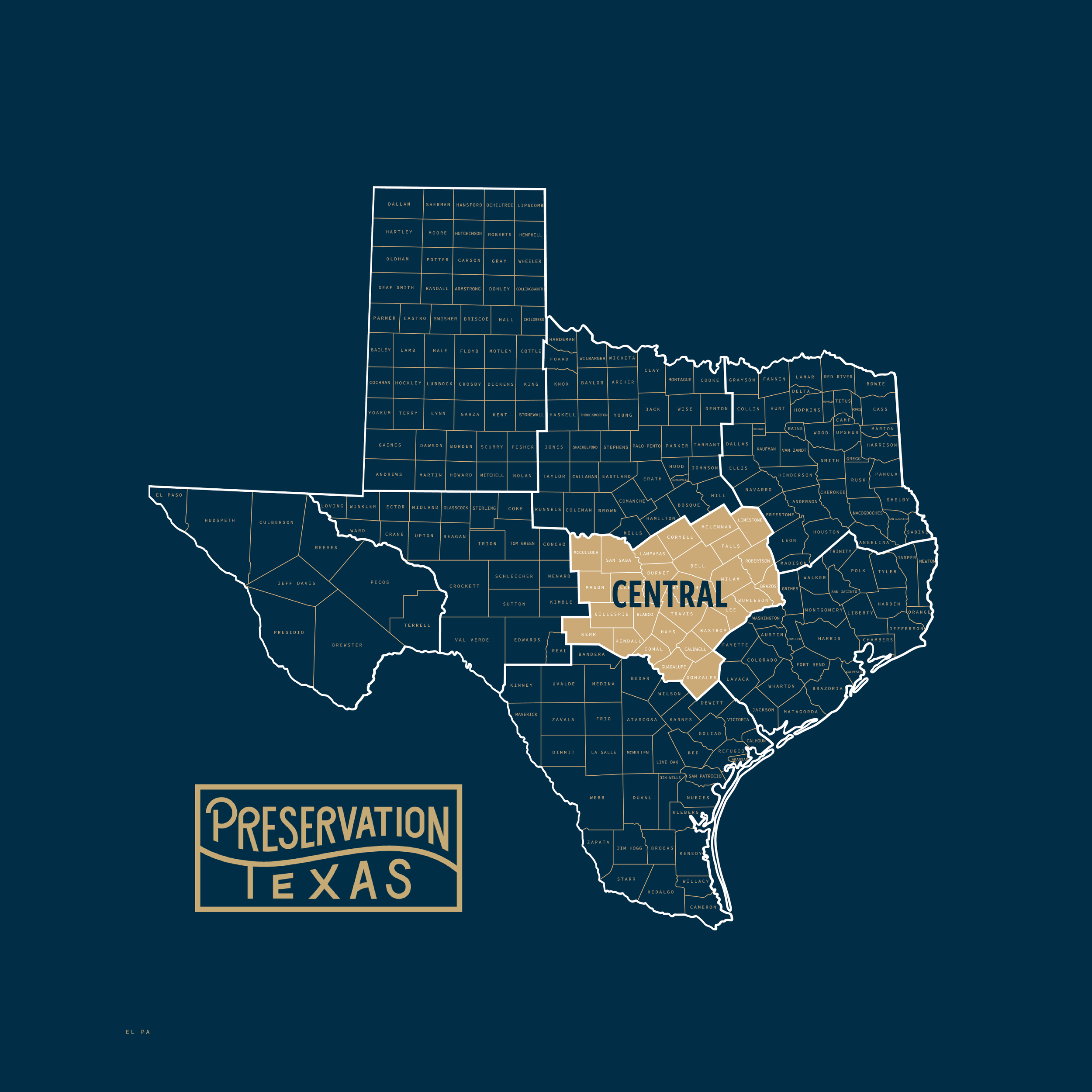 Map Of Central Texas Counties - CTX Summit