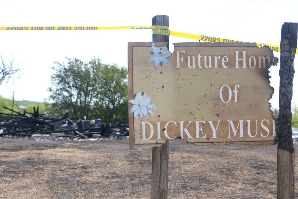  The nearly-restored Dickey House was burned to the ground in July of 2022. 
