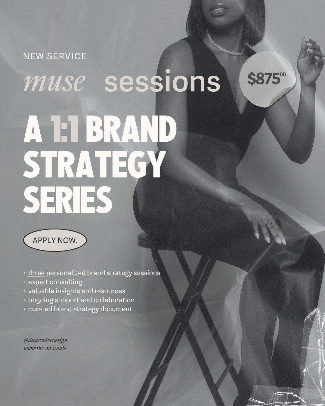 *new service* ⚡️ introducing muse sessions. a one-on-one brand strategy series that includes three personalized strategy sessions, expert consulting, and ongoing support + collaboration. 

working with the archive has always been valuable. with ten (