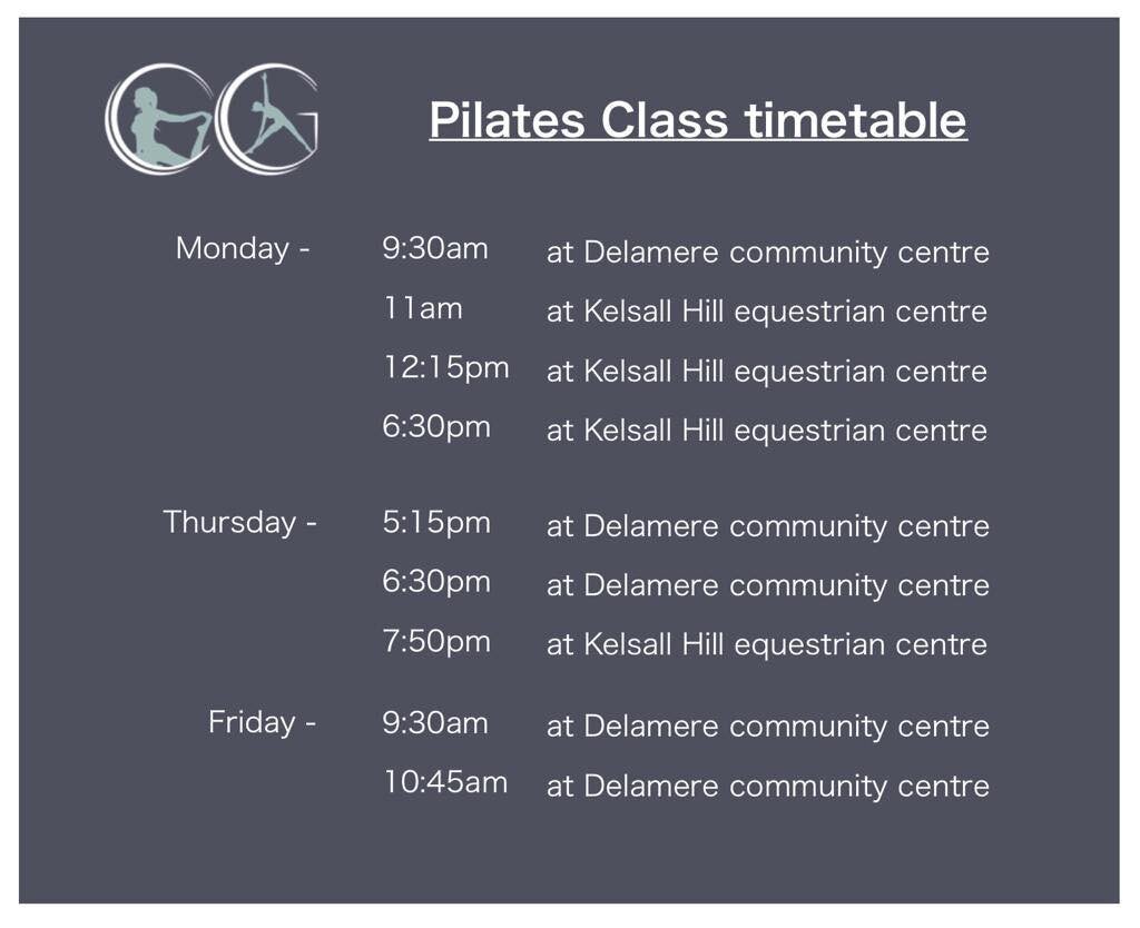 What does CG Pilates offer to clients ?

🌟 9 mat Pilates hall classes a week 

🌟 3 bed reformer classes 

🌟 121 , 2:1 , 3:1 mat / reformer 

🌟corporate Pilates 

🌏 cgpilates.co.uk

📧 info@cgpilates.co.uk

#pilates #reformer #reformerexercises #