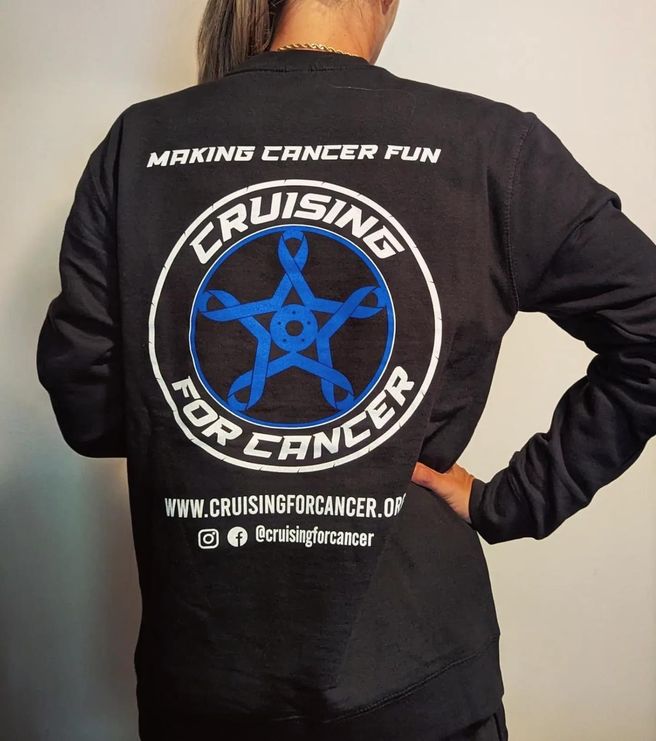 Cruising For Cancer Crew Sweatshirt