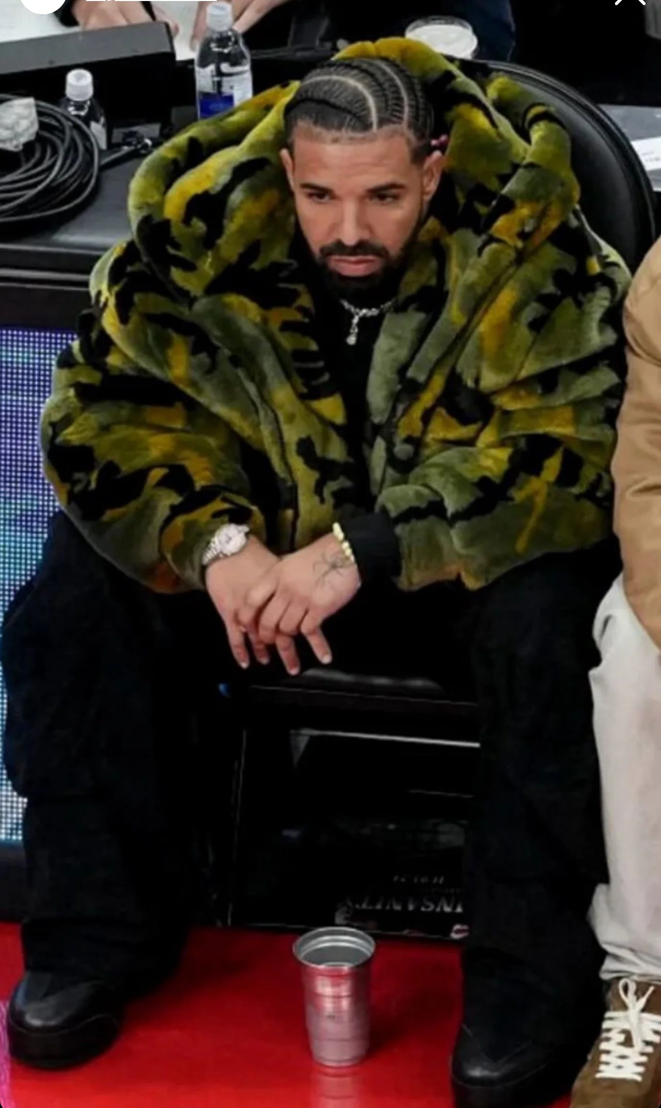 Drake at raptors game