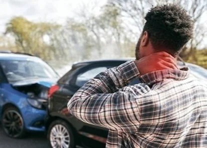 Patient with neck pain following a car accident