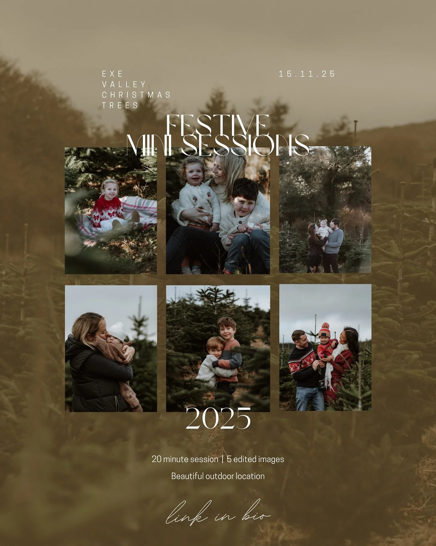 ✨ Festive Mini Sessions 2025 ✨ 

BOOKING NOW OPEN!
I&rsquo;m so so excited to been holding my festive mini sessions for a third year! This time I&rsquo;ll be at the beautiful Exe Valley Christmas Tree Farm 🌲 

This will suit any type of shoot, coupl