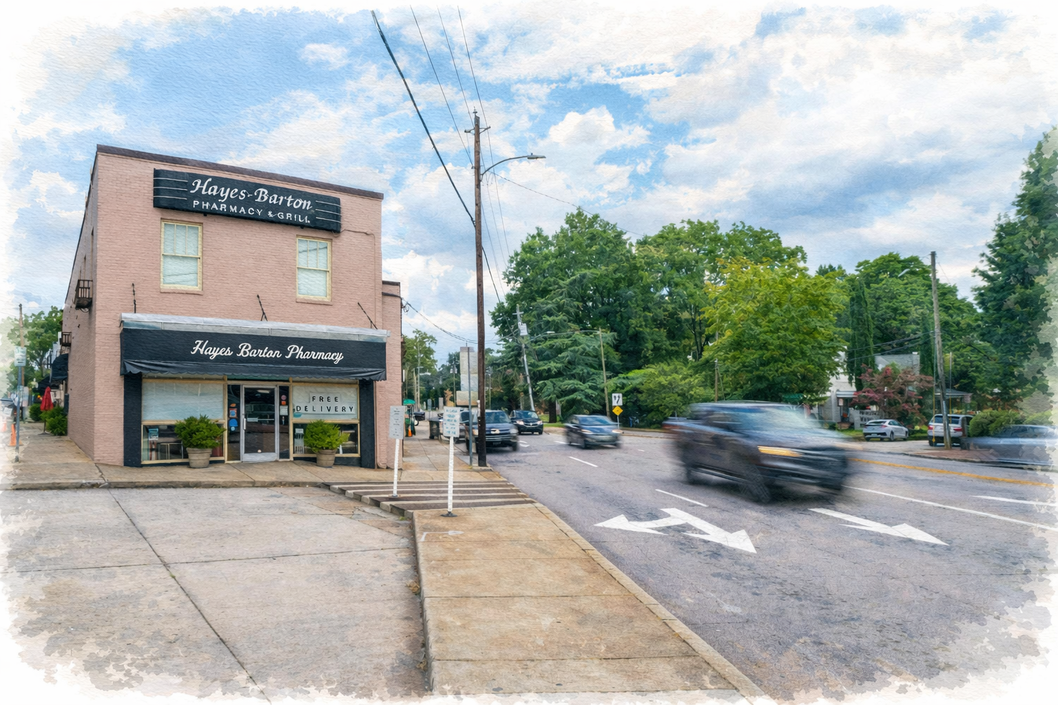 Hayes-Barton Pharmacy street scene.png