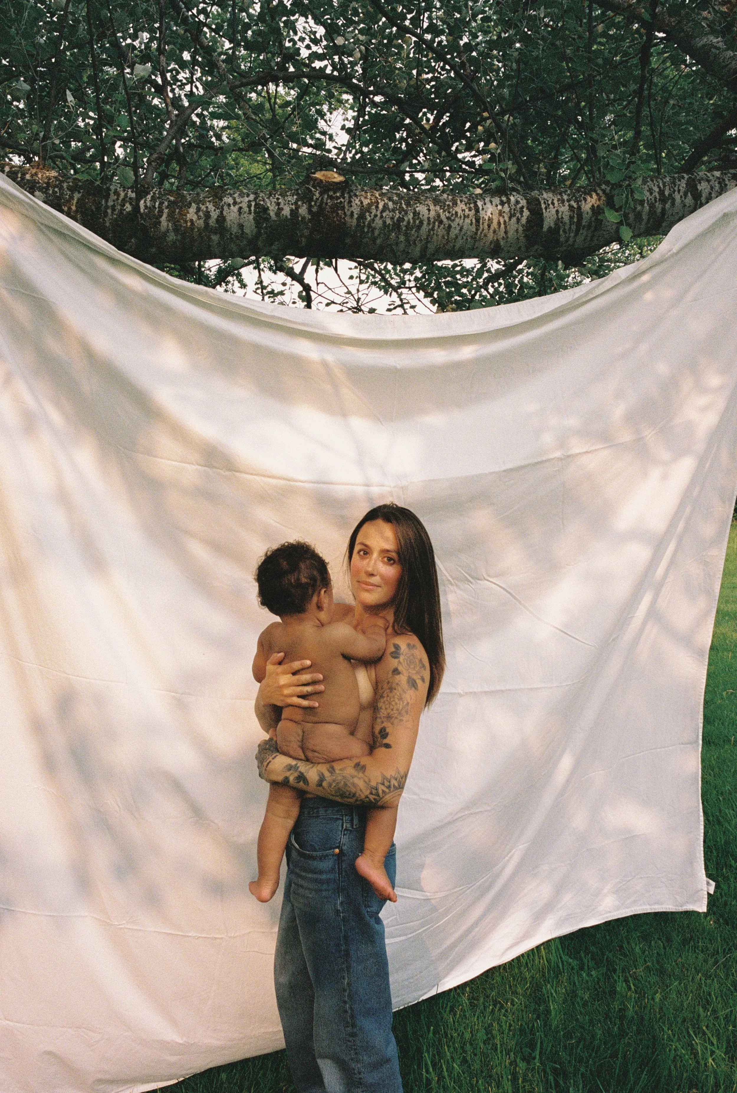 Documentary-style family photography in Ottawa captured on 35mm film