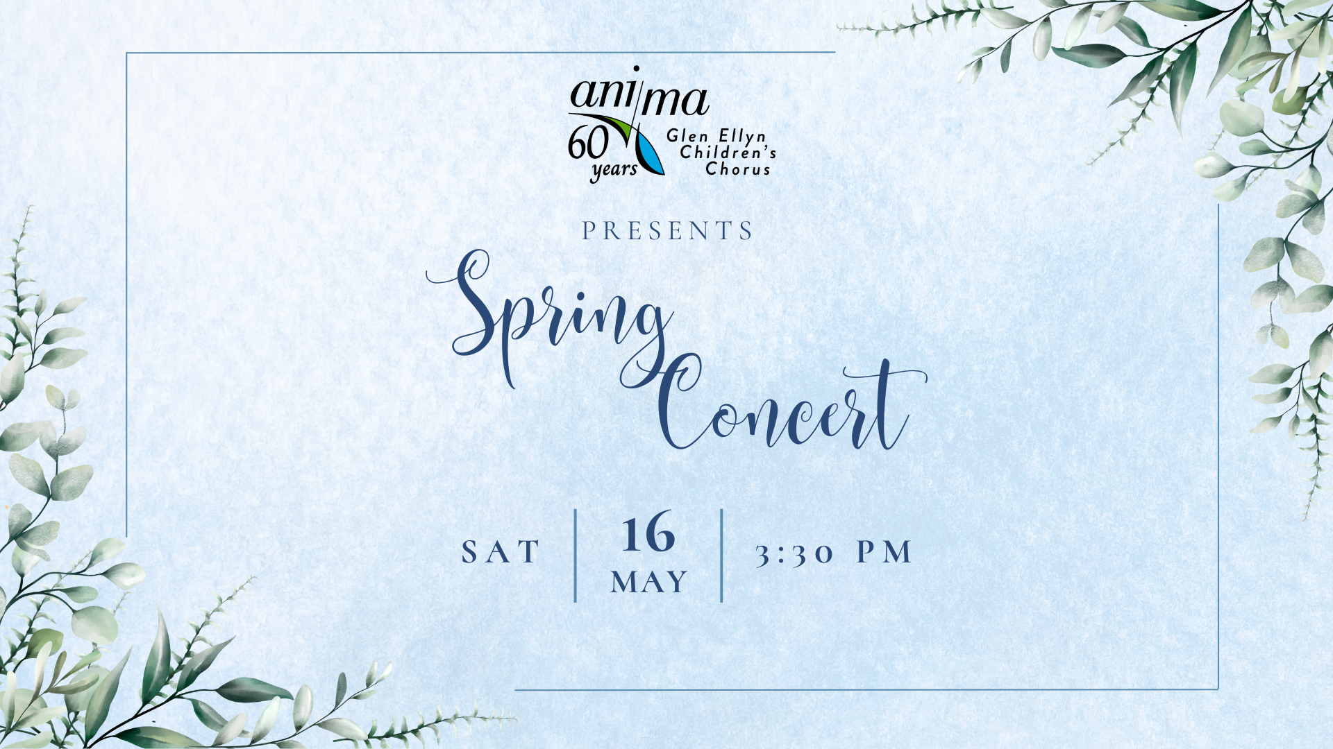 Anima Singers 61st Season Spring Concert