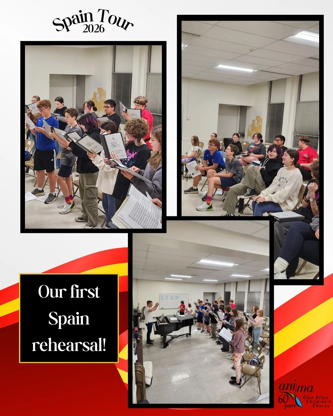 In June 2026, singers from Touring and Concert chorus will embark on a life-changing tour to Spain! Throughout our 2025/2026 season, we have combined rehearsals for our singers to learn the repertoire and gel as a group as we prepare for this incredi