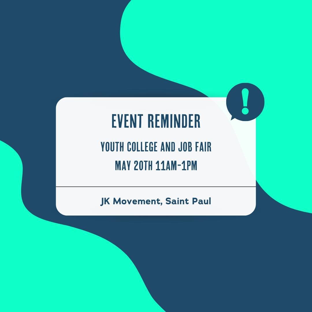 Come explore your next steps with the JK Movement! @sprocketssaintpaul is having a youth event for scholars ages 14-25 THIS SATURDAY, May 20th, from 11 am - 1 pm. Come connect with colleges, employers, &amp; training programs - no RSVP required - at 