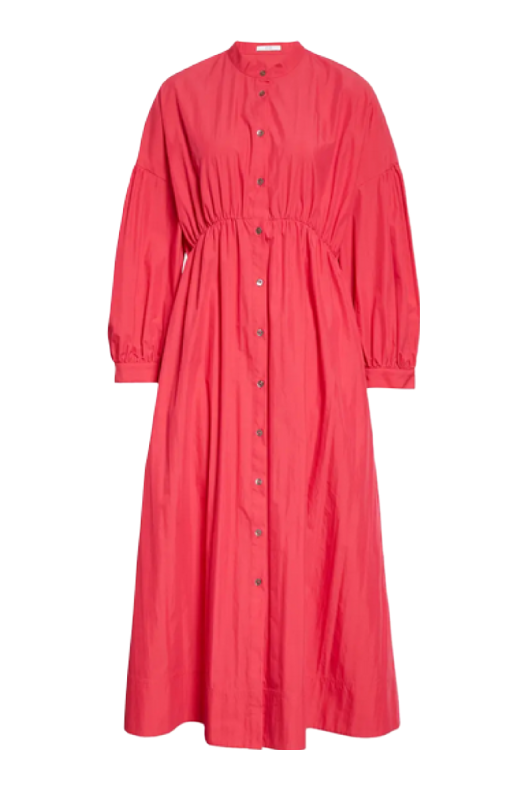 CO | Gathered Poplin Midi Dress