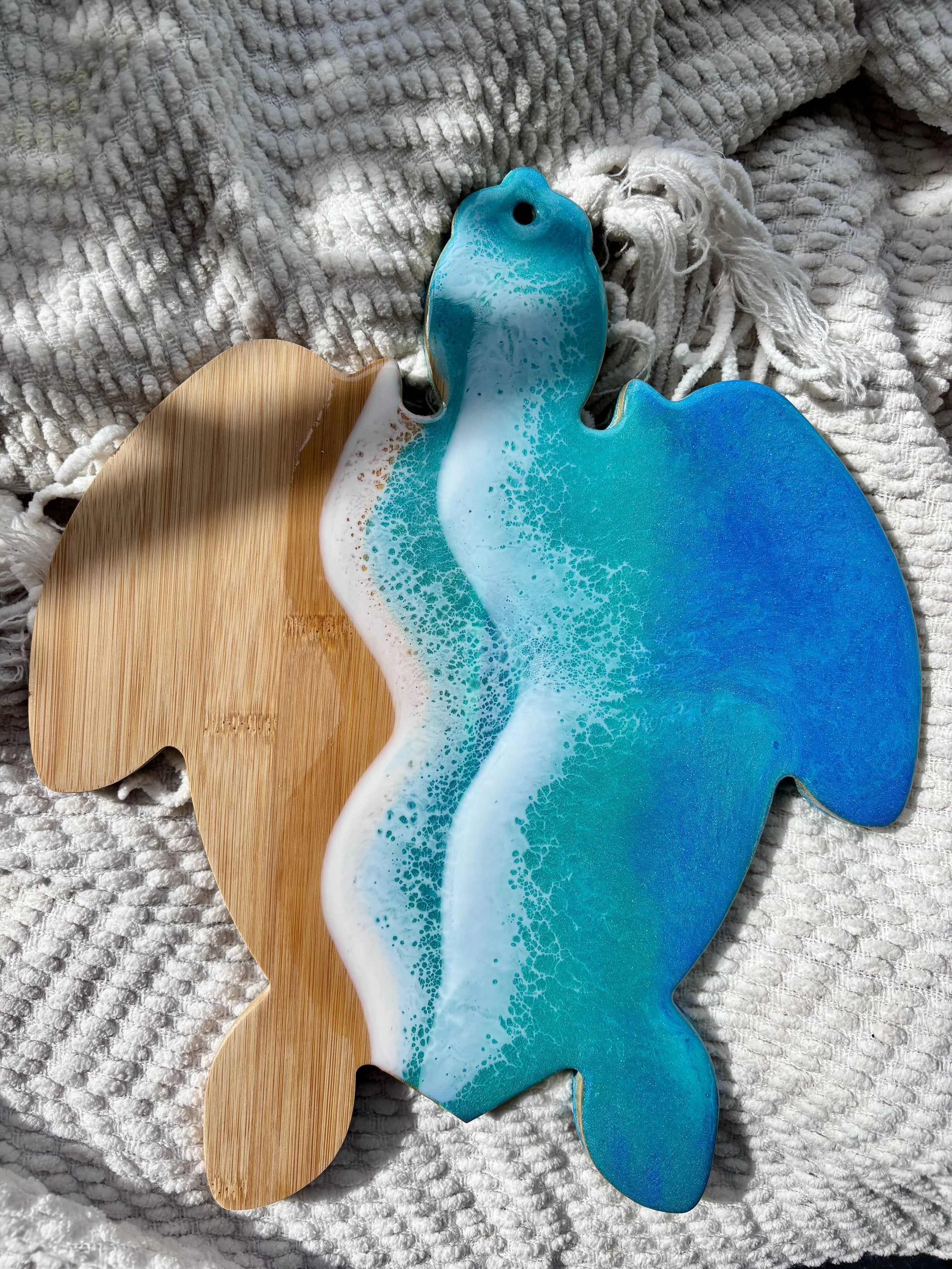 Sea Turtle Bamboo Charcuterie/Decor