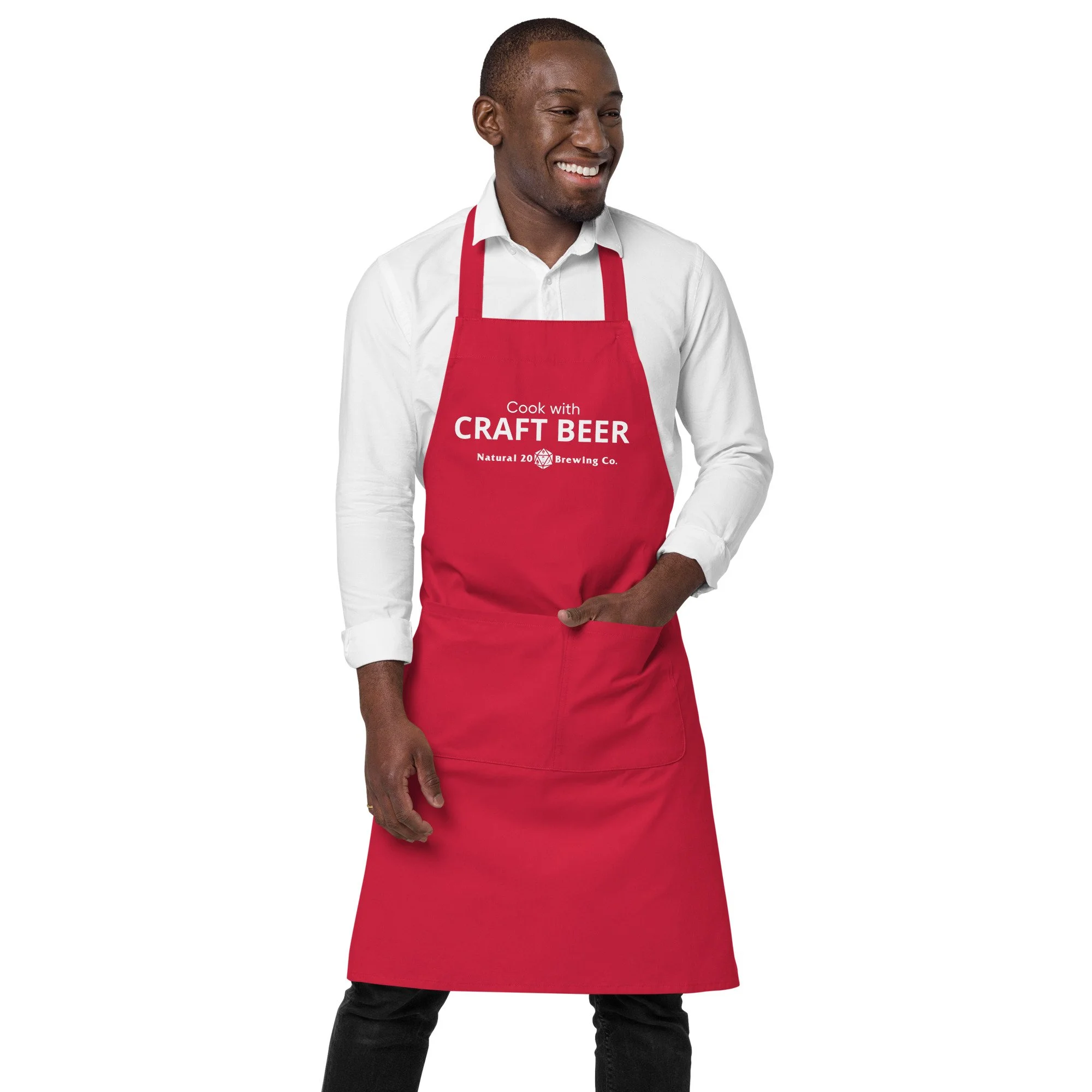 Red sale chef apron