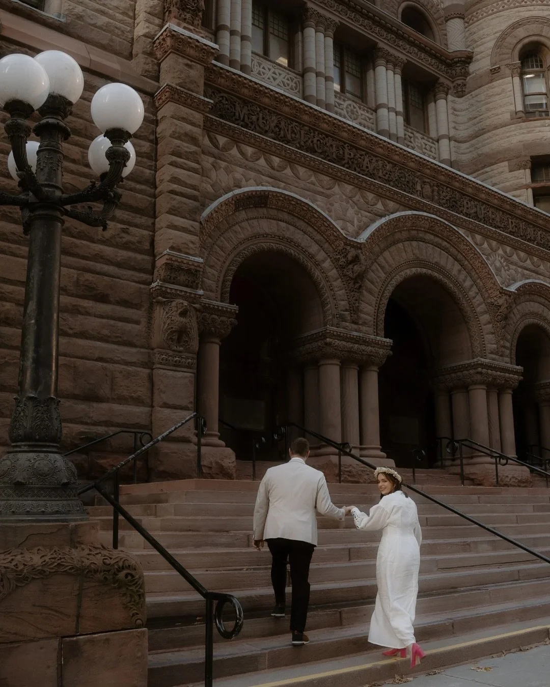 Exploring downtown with Lenny &amp; John before their perfect city hall ceremony. 💒