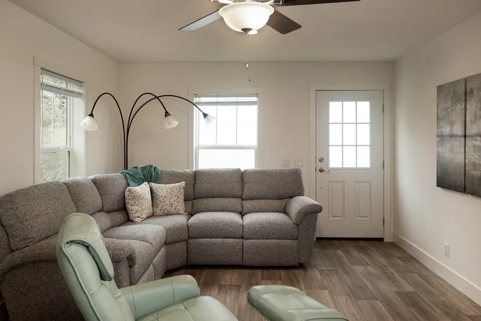 photo of a couch in the secondary livingroom inside the schult tempo hey jude 