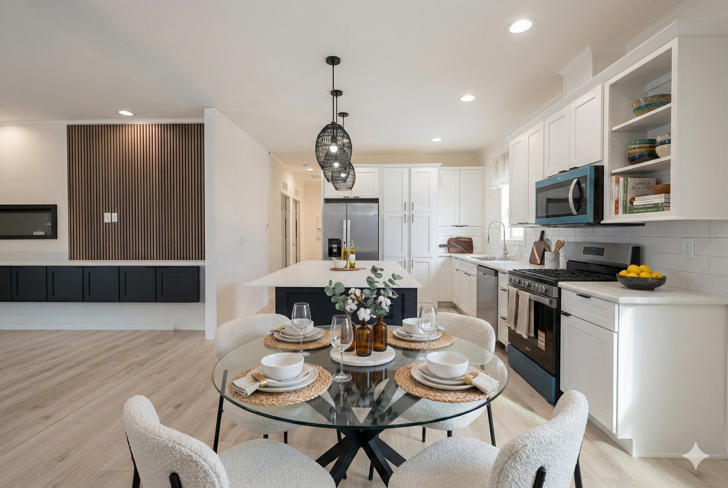 dinningroom to kitchen photo inside the cavco dakota manufactured home 