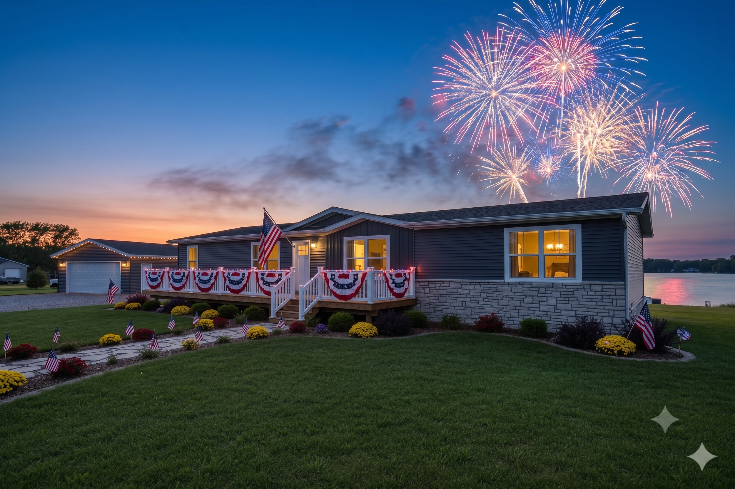 image of home with 4th of july decore 