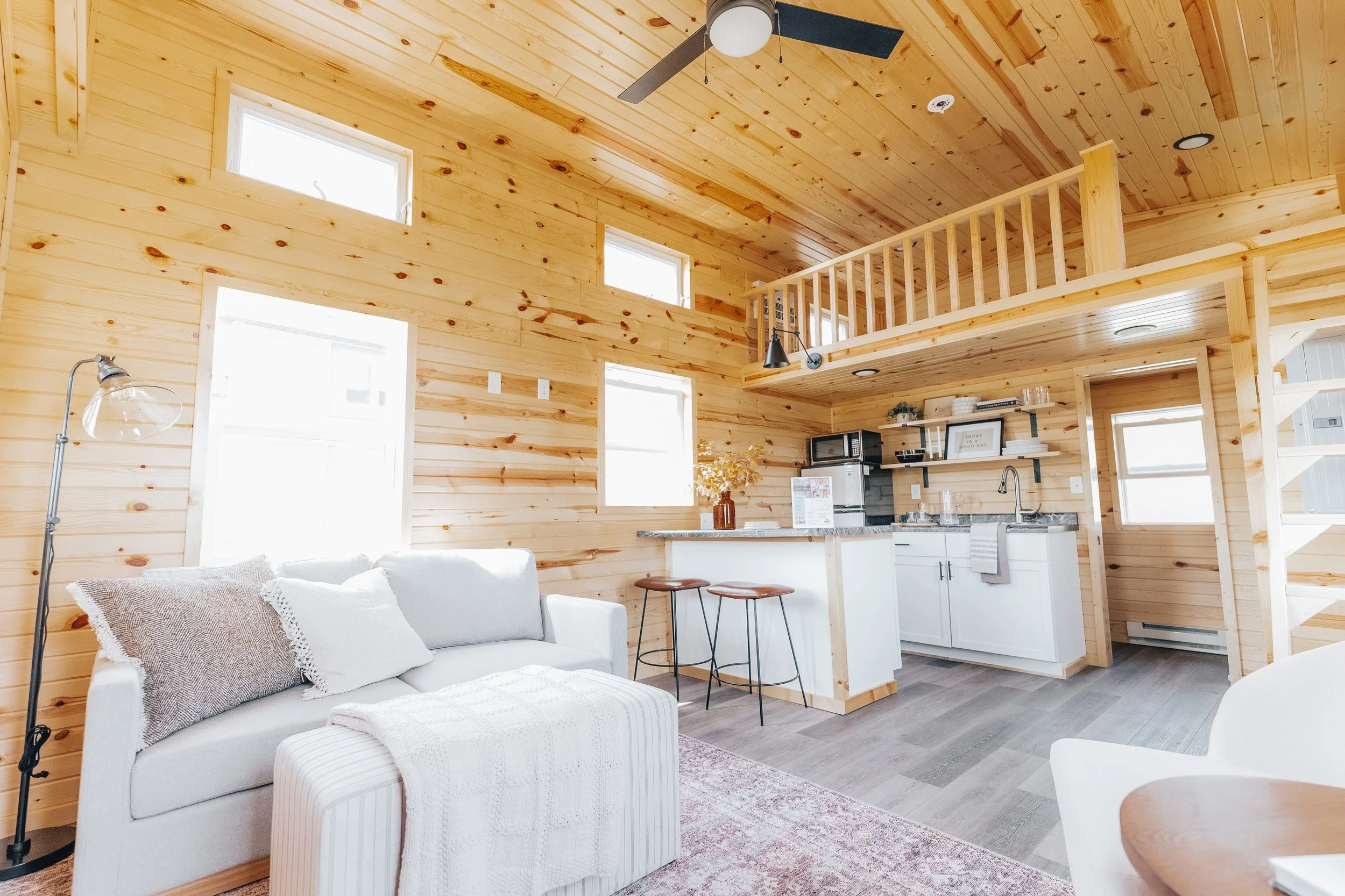 cabin loft and kitchen cabin 
