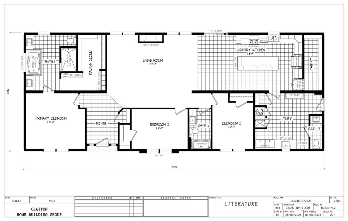 Schult Legend 66 Manufactured Home Floor Plan 