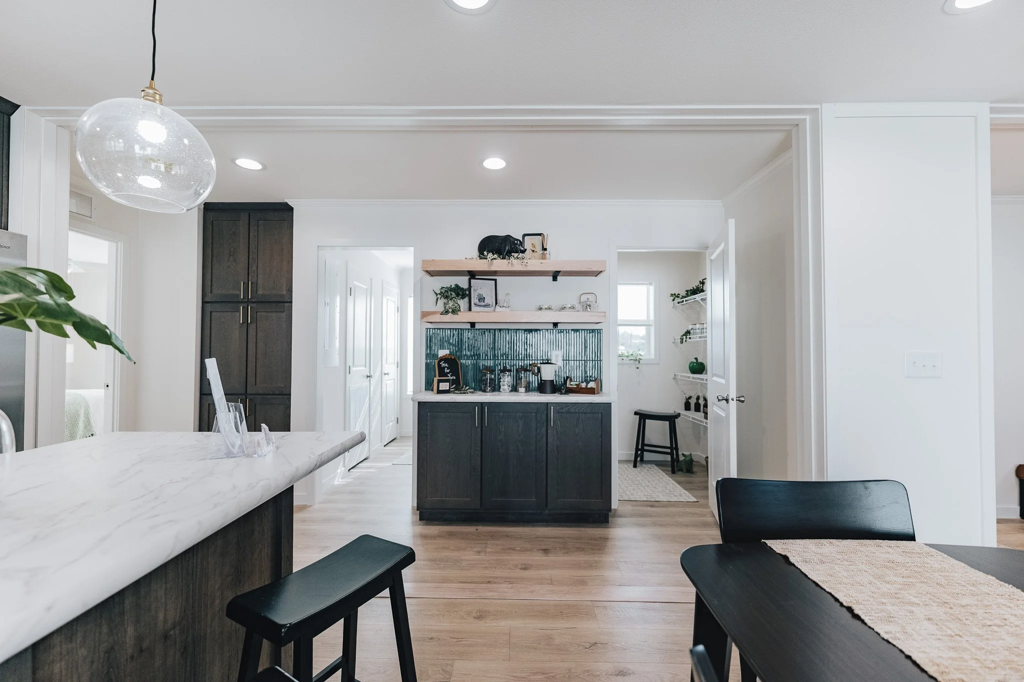 coffee bar and laundry room and walk in panty photo in the cavco farmhouse 