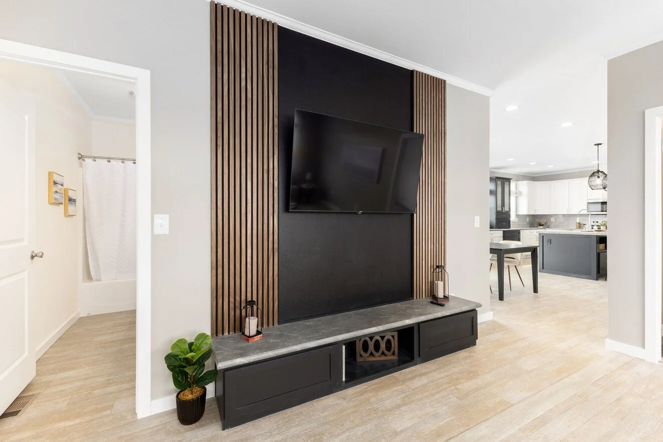 entertainment center cavco sapphire manufactured home 