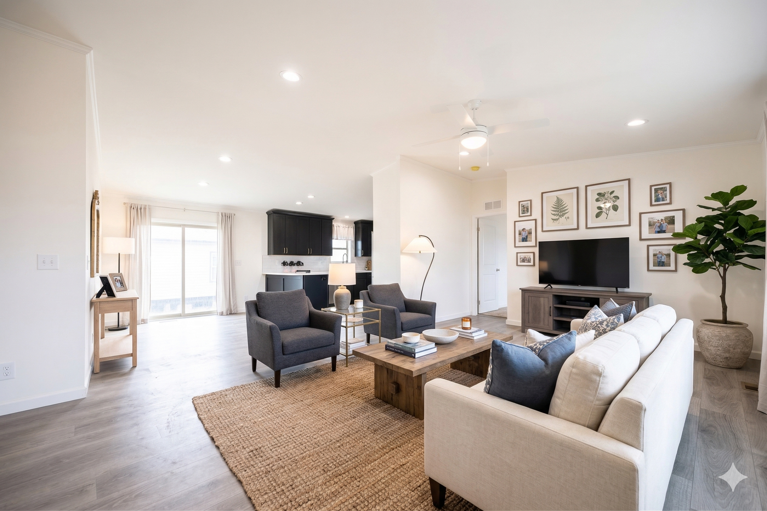 livingroom photo insdie the cavco westlake ranch manufactured home 