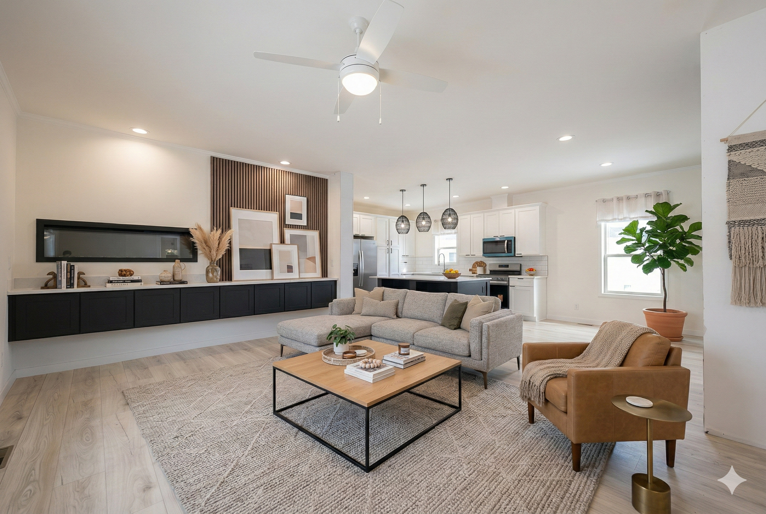 interior photo of the livingroom inside the cavco dakota manufactured home located at Liechty Homes in Fergus Falls Minneosta 