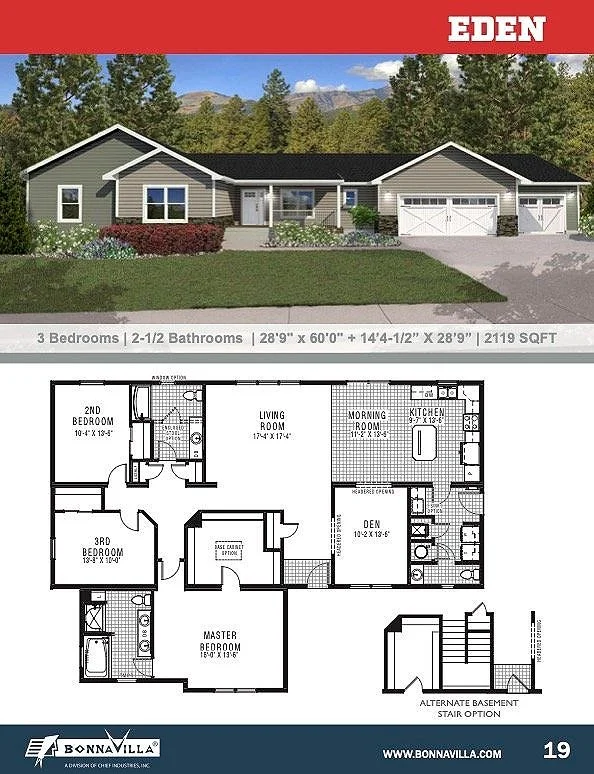 BonnaVilla Eden Modular Home Floor Plan