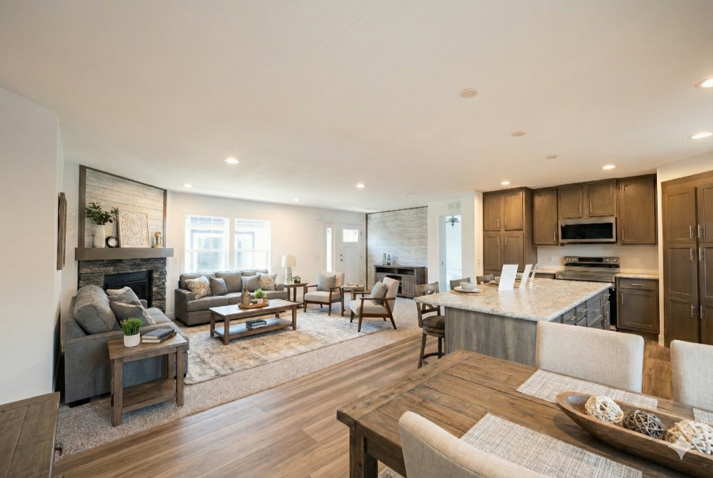 livingroom photo inside the legend 413 manufactured home in Jamestown north dakota 