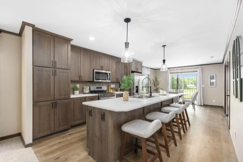 cavco manufactured home westlake kitchen photo with large island 