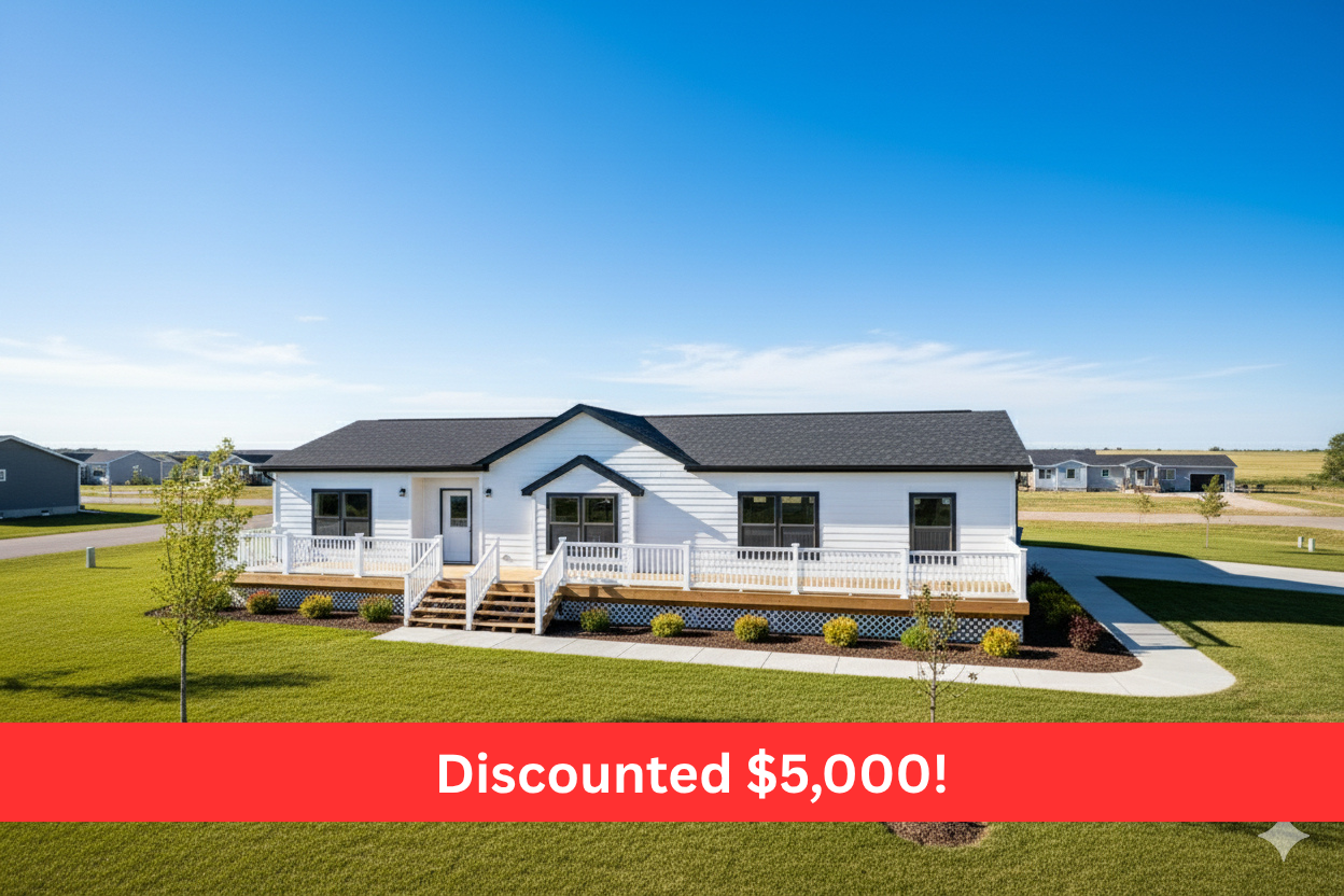 photo of manufactured home discounted 5,000 dollars in Minot North Dakota