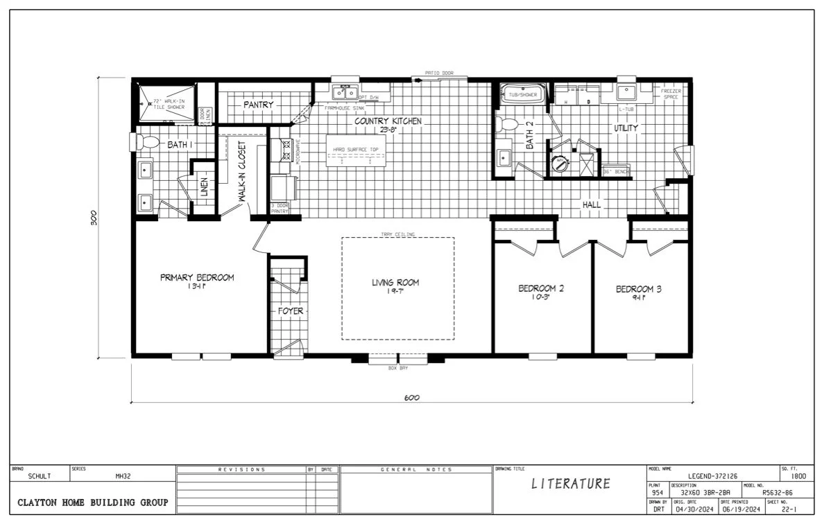 Schult legend 86 floor plan manufactured home 