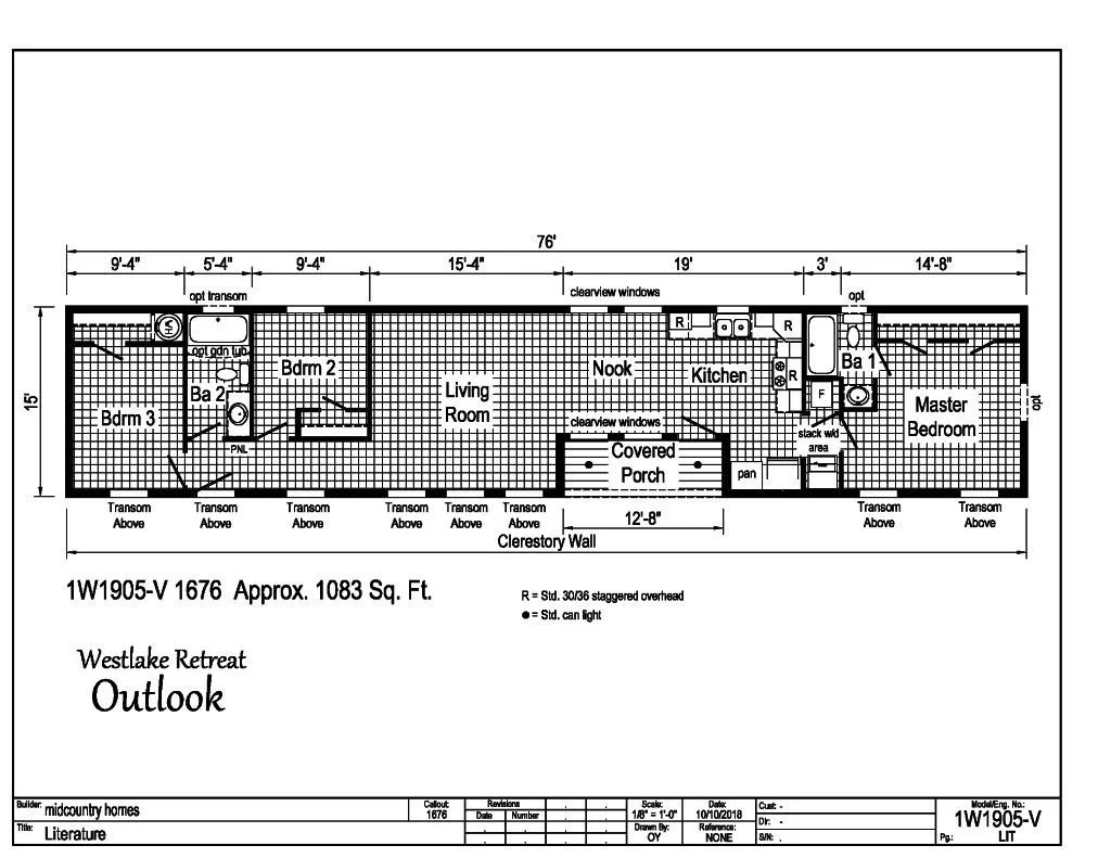 singlewide manufactured home outlook floor plan form Mid country