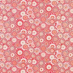 Pink, Red & White Circles on Handmade Paper (made in Japan) - LIMITED
