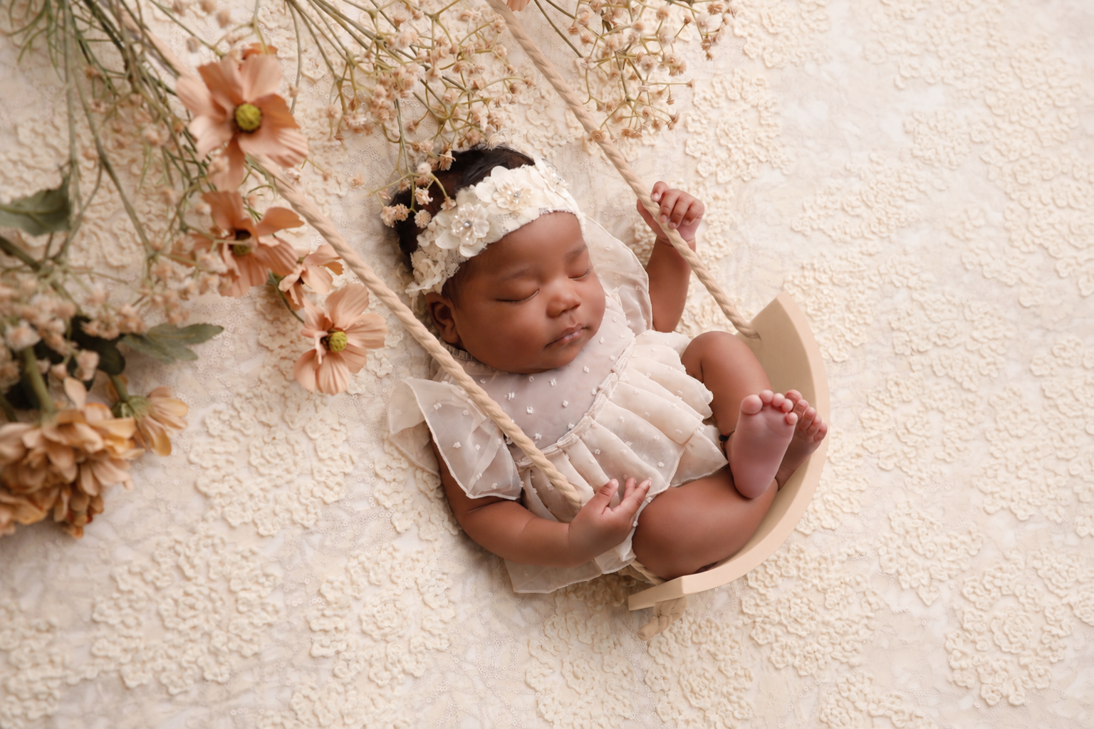 Ivory Swiss Dot Ruffle Set