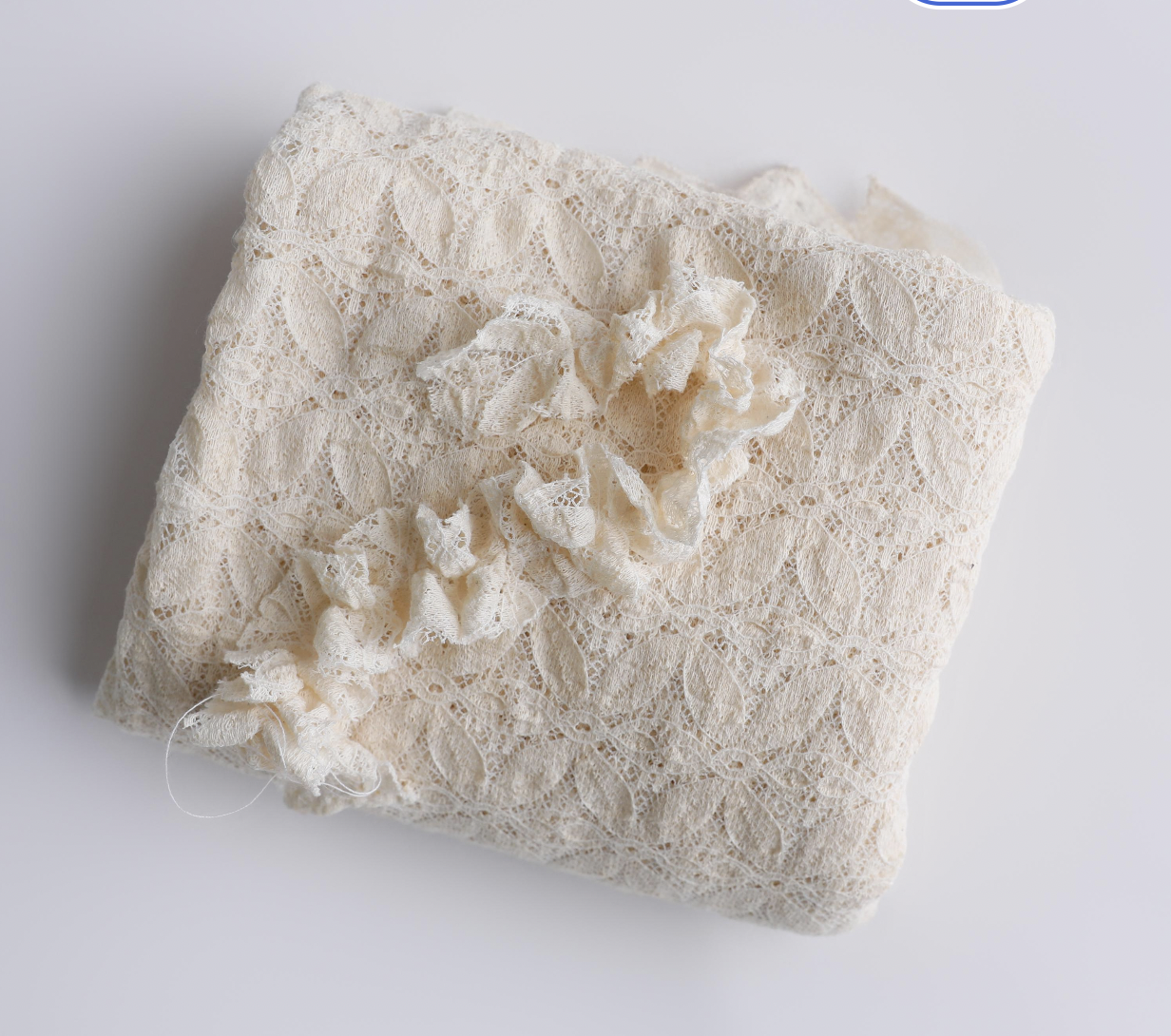 Cream Lace Wrap & Matching Ruffle
