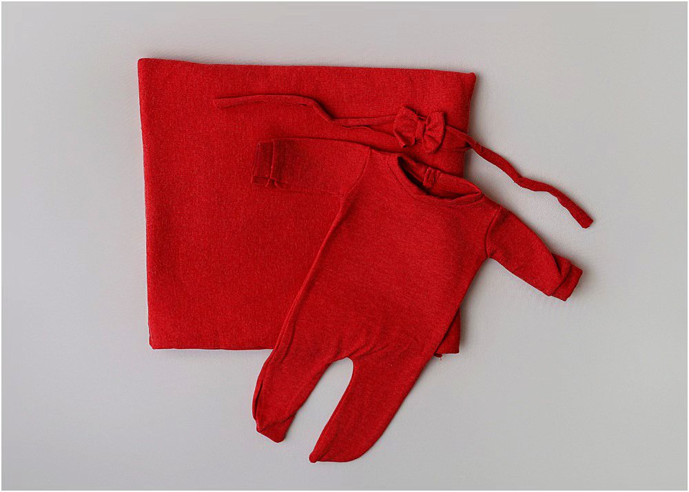 Red Newborn Sleeper & Blanket