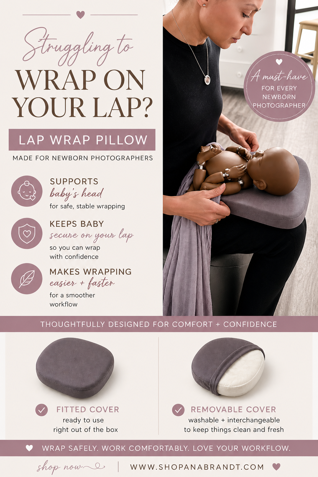 Lap Wrap Pillow – Newborn Photography Essential
