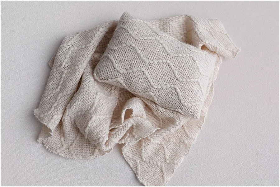Plush Cream Scroll Pillow & Layer Set