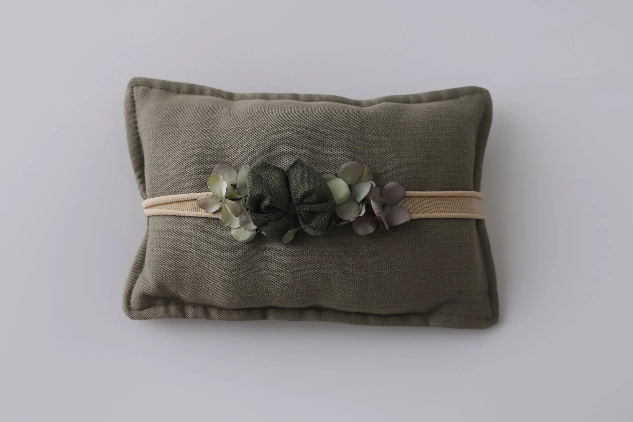 Olive Green Newborn Photography Pillows – Seam or Seamless Option
