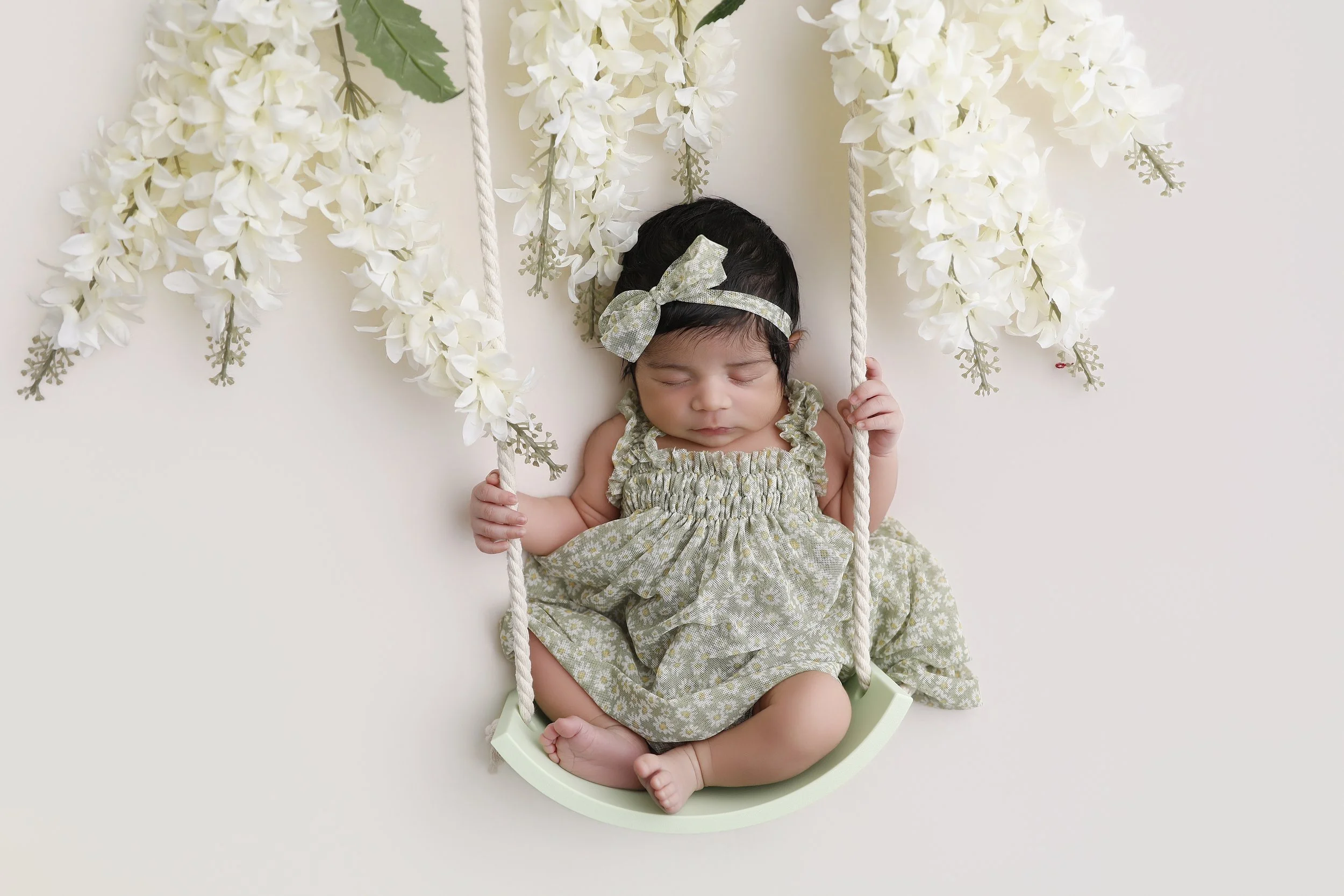 Sage Floral Newborn Set