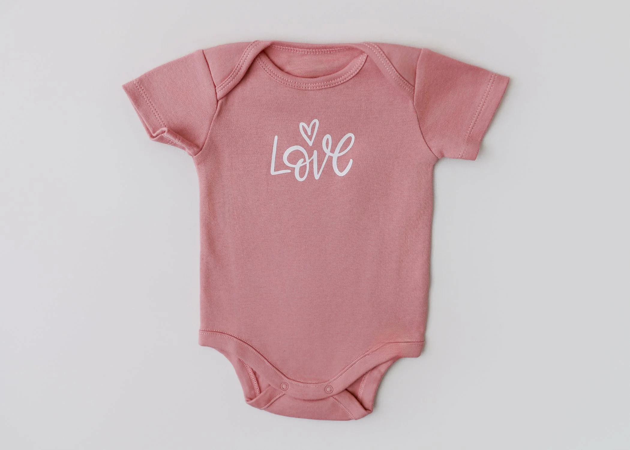 Love – 0-3 Months Onesie (Blush Pink)