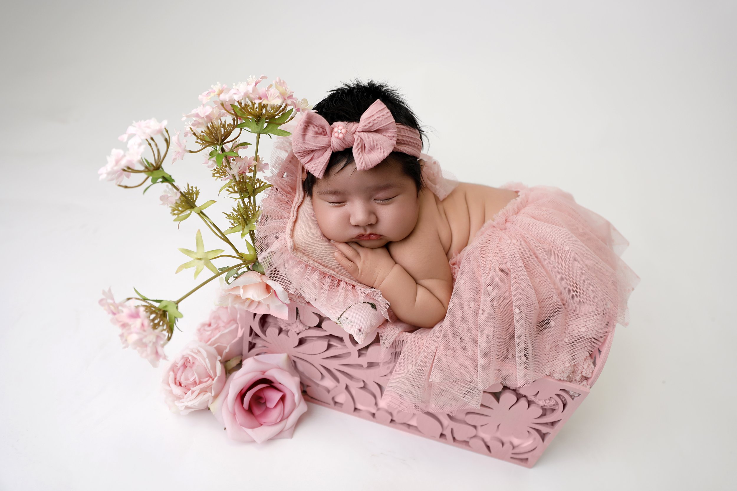 Pink Flutter Dot Tutu Dress with Matching Headband | Sitter Sizes 6–12 Months