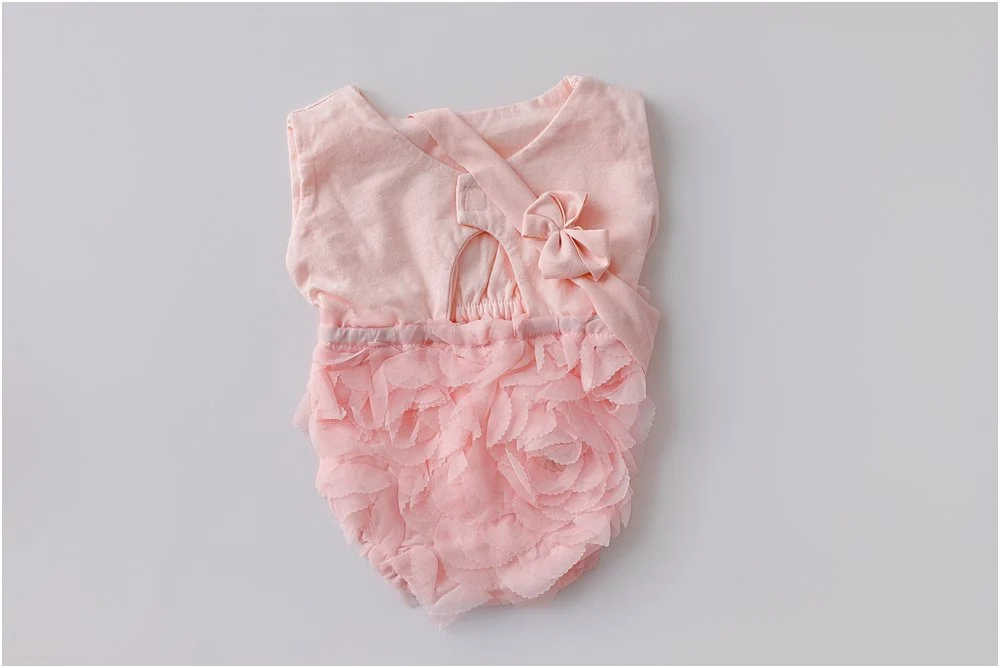 Newborn Peach Ruffled Bum