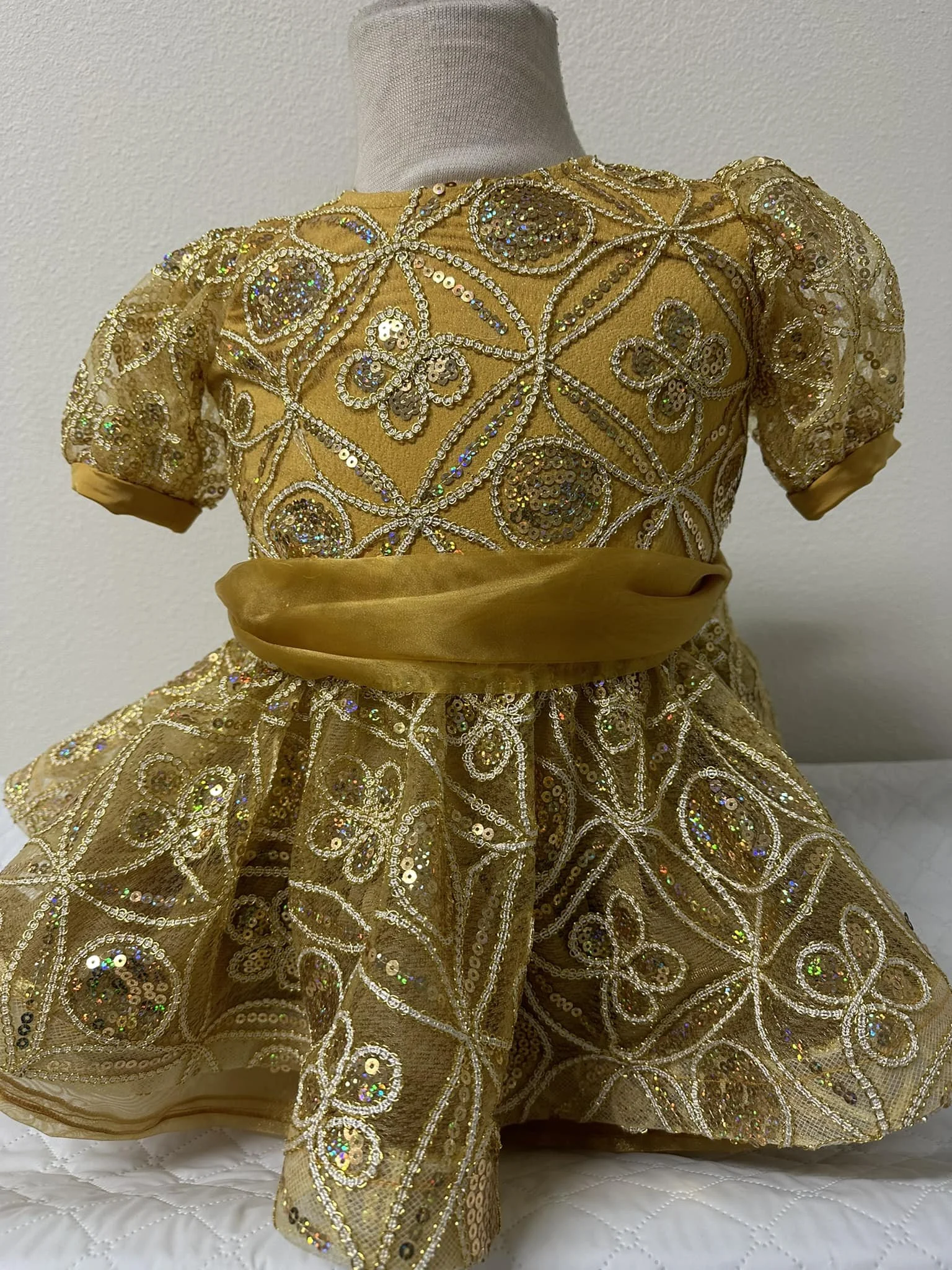 Goldren dress 1 year